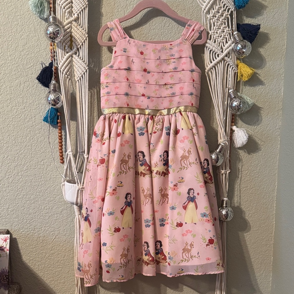 Disney Pink Princess Print Casual Dress